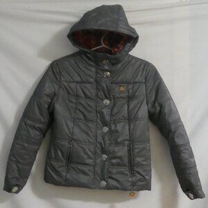 Vintage - PAUL FRANK INDUSTRIES | size small, girls | Grey Hooded Puffer Jacket